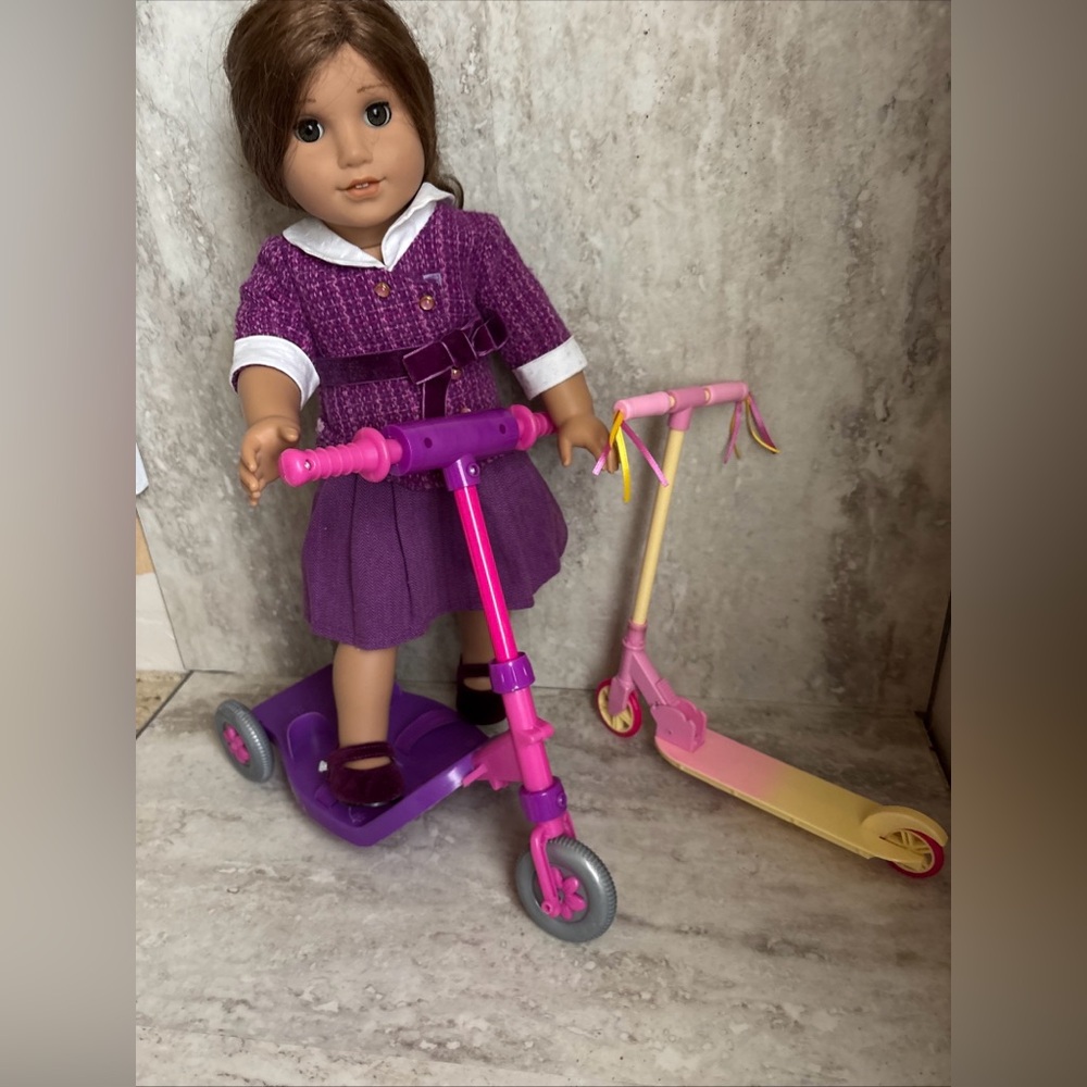 Set Of 2 Doll Scooters Toy Accessory for 18” Dolls Fits American Girl Dolls